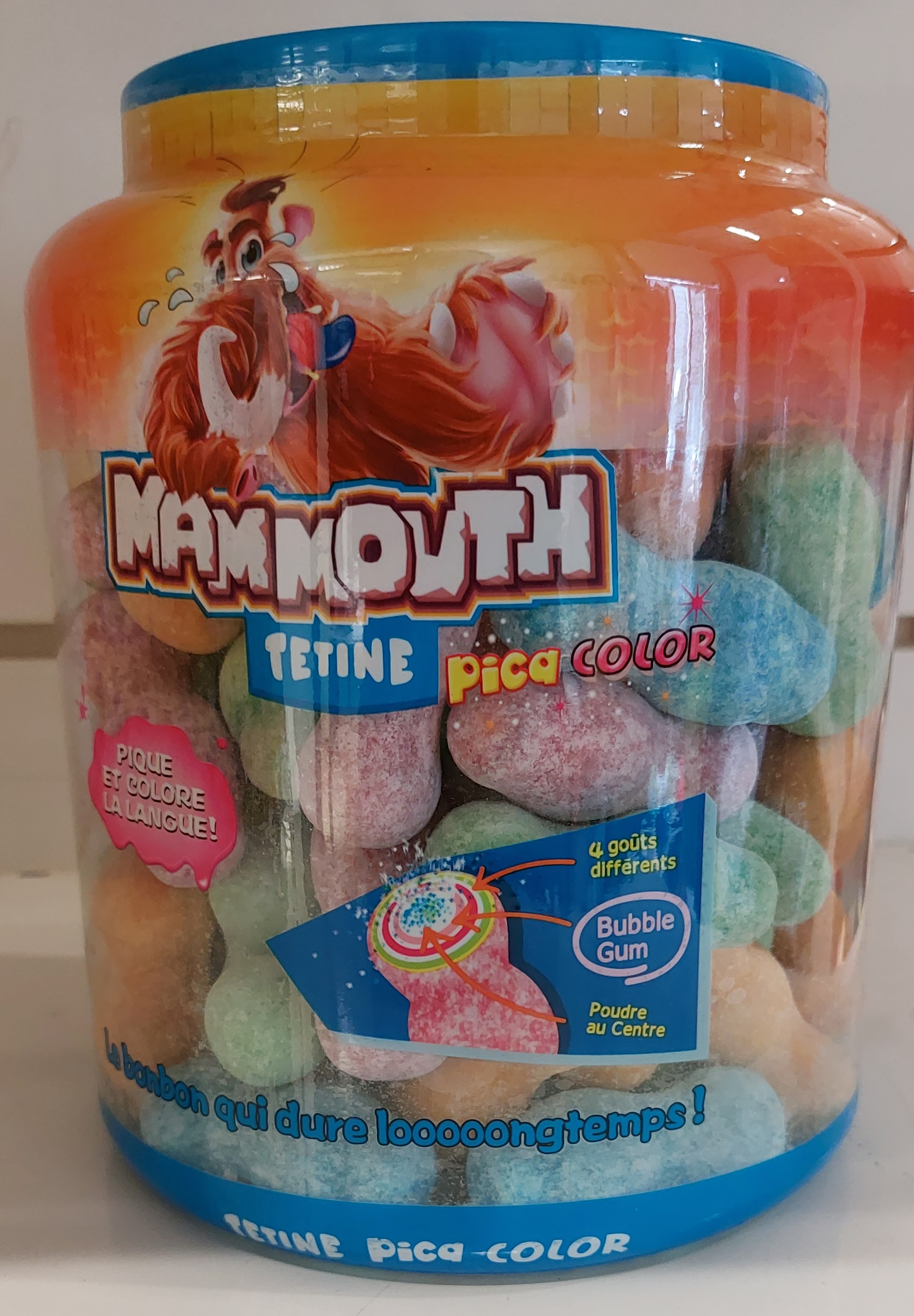 Sucette Blanche Mammouth Pop - 5 Goûts Différents, Poudre au Centre et  Bubble Gum - Bonbon Halal - Zed